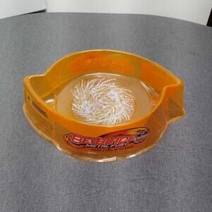 Hasbro Beyblade Metal Fury Hyper Strike Beystadium Arena Orange Plastic Clear